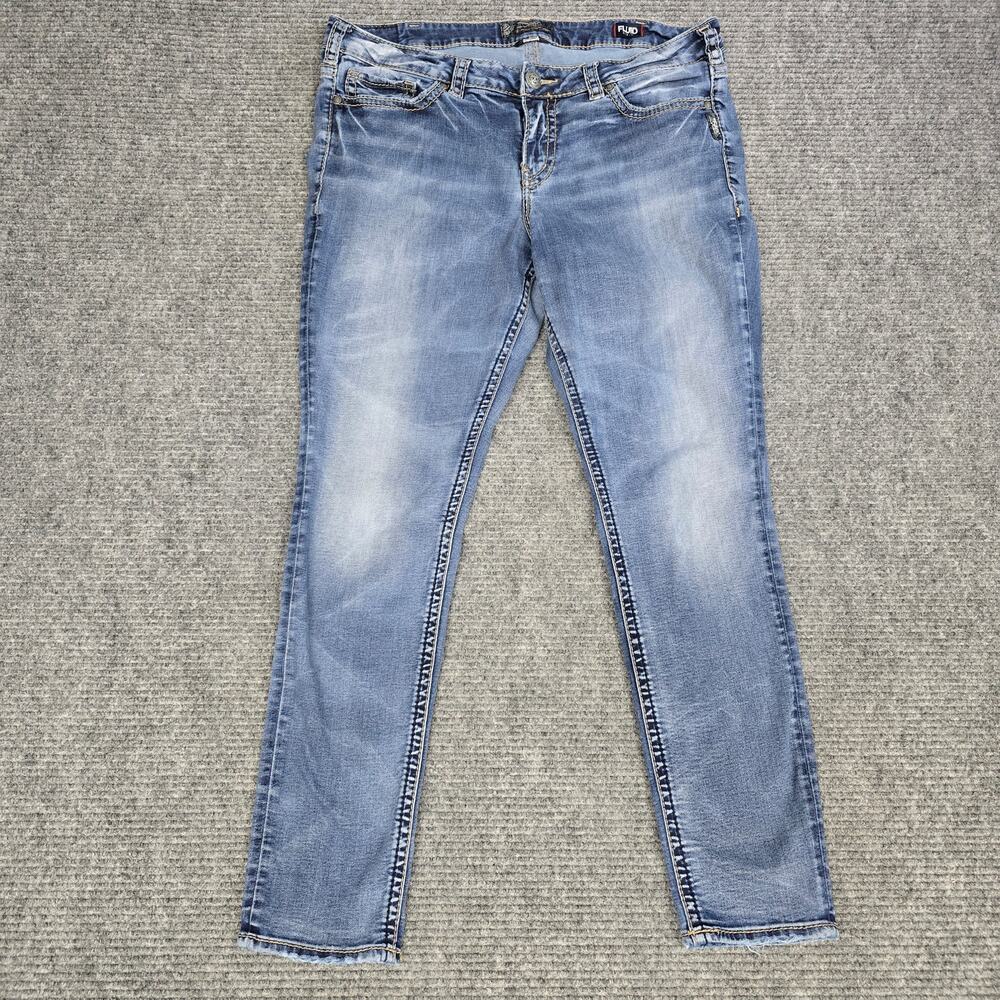 Silver Jeans Suki Mid Super Skinny Womens Tag SZ18 L31 Measured 36x31 Stretch